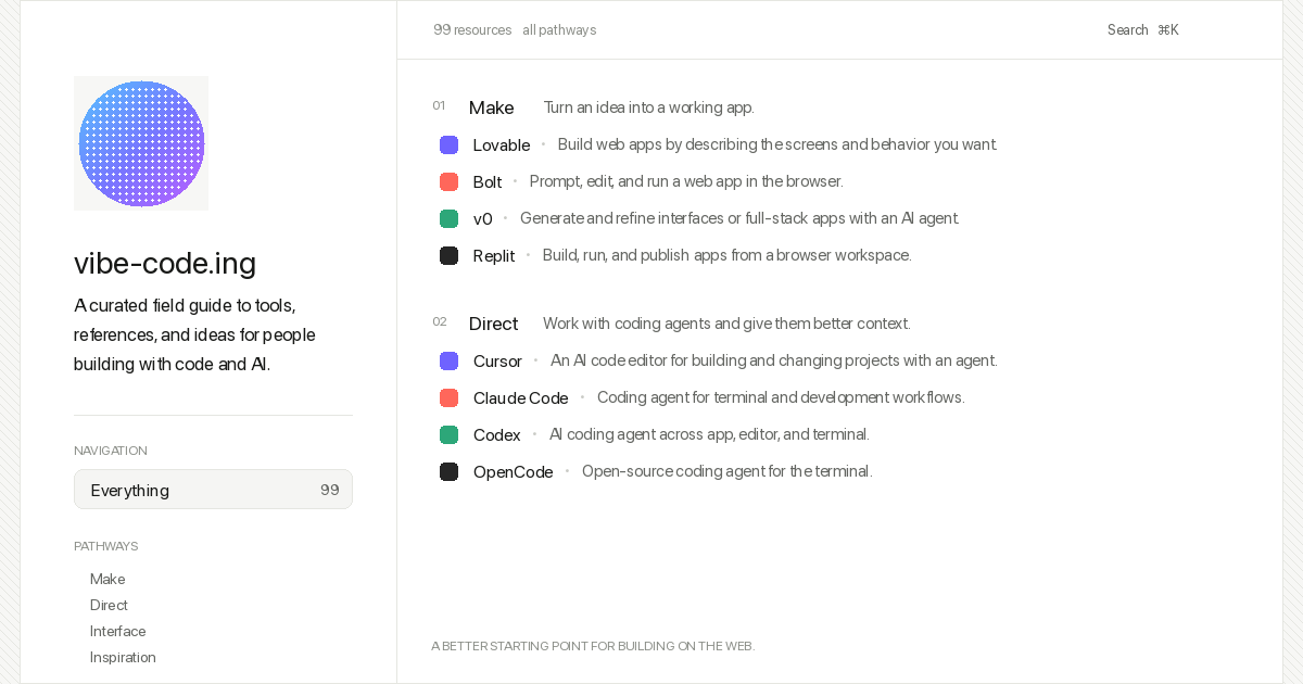 Official preview of the vibe-code.ing product